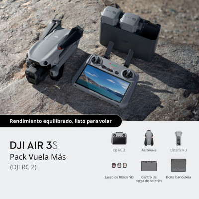 DJI Air 3S Fly More Combo (RC-2) (Zero Shot GRADO C) DJI Air 3S Fly More Combo (RC-2) (Zero Shot GRADO C)