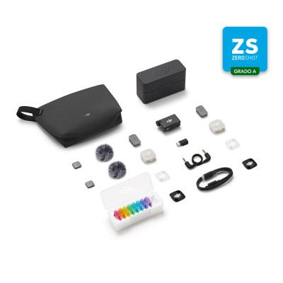 Micro DJI Mic Mini 2S (2 TX + 1 RX + Estuche de carga) (Zero Shot GRADO A)